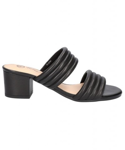 Women's Georgette Heeled Sandals Black $40.00 Shoes