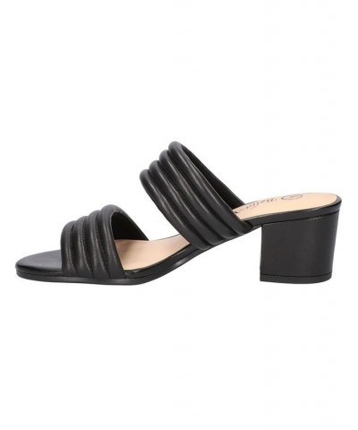 Women's Georgette Heeled Sandals Black $40.00 Shoes