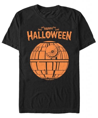 Star Wars Men's Death Star Happy Halloween Short Sleeve T-Shirt Black $19.94 T-Shirts