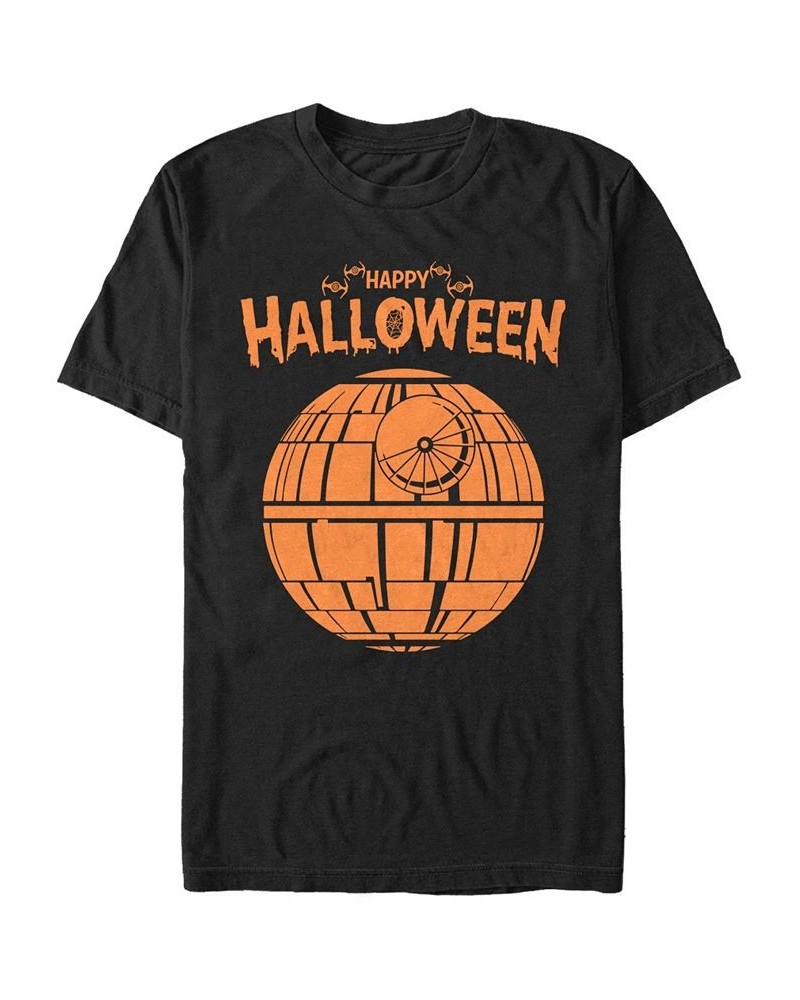 Star Wars Men's Death Star Happy Halloween Short Sleeve T-Shirt Black $19.94 T-Shirts