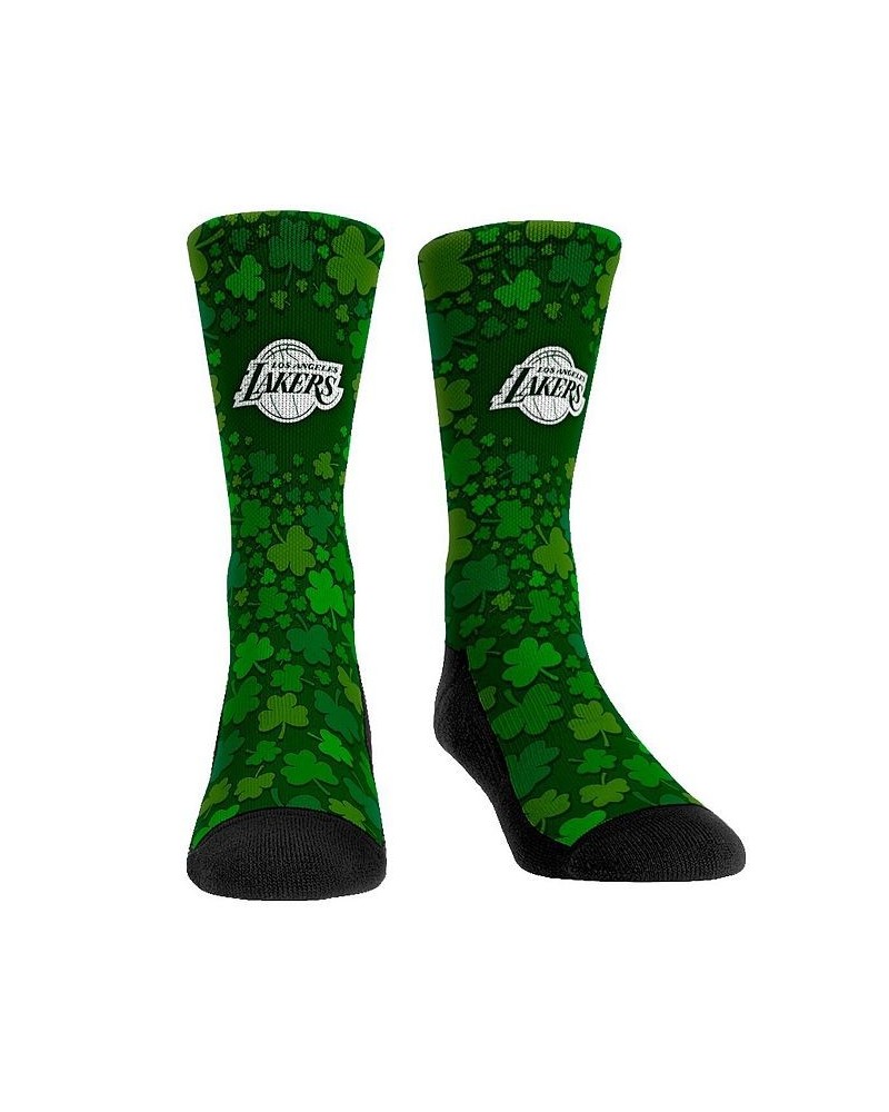 Men's and Women's Socks Los Angeles Lakers St. Patty's Day Shamrock Crew Socks $11.75 Socks