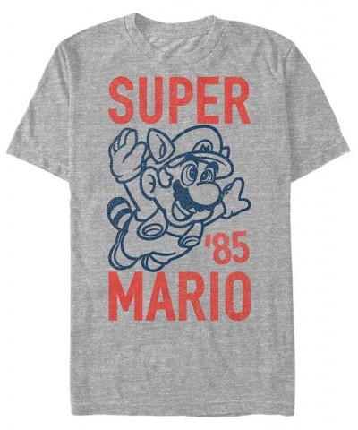 Nintendo Men's Super Mario Flying Raccoon Mario Short Sleeve T-Shirt Gray $17.15 T-Shirts