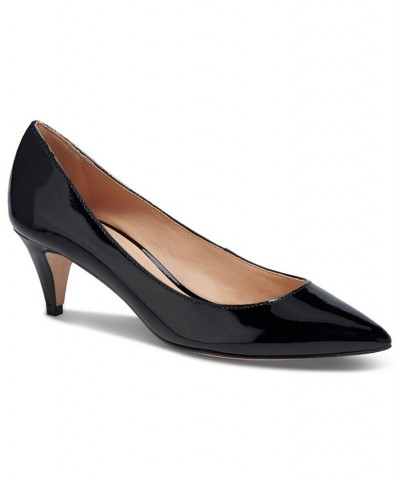 Women's Sloane Kitten Heel Pumps Black $65.25 Shoes