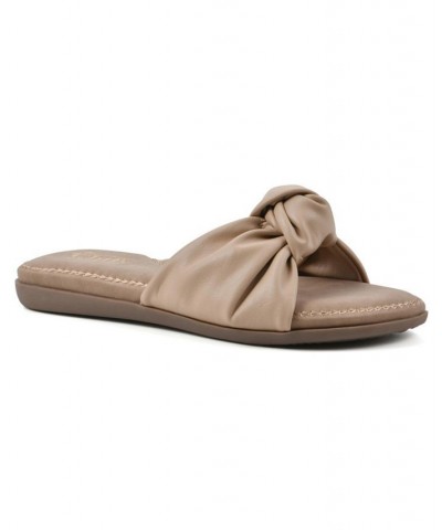 Women's Fanciful Slide Comfort Sandal Tan/Beige $24.19 Shoes