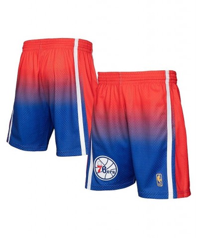 Men's Red, Royal Philadelphia 76ers 1996/97 Hardwood Classics Fadeaway Reload 3.0 Swingman Shorts $44.10 Shorts