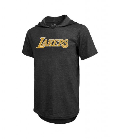 Men's Threads Heathered Black Los Angeles Lakers Wordmark Tri-Blend Hoodie T-shirt $19.74 T-Shirts