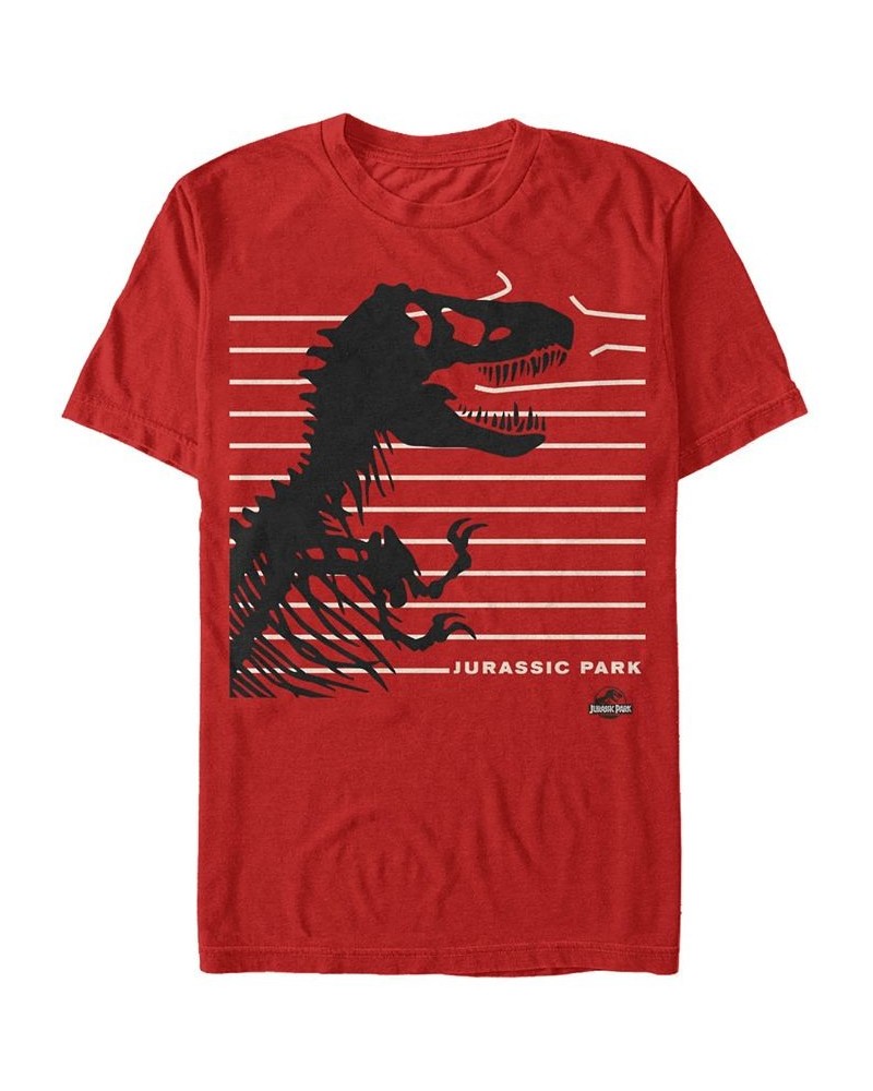 Jurassic Park Men's Breaking The Fence Short Sleeve T-Shirt Red $15.05 T-Shirts