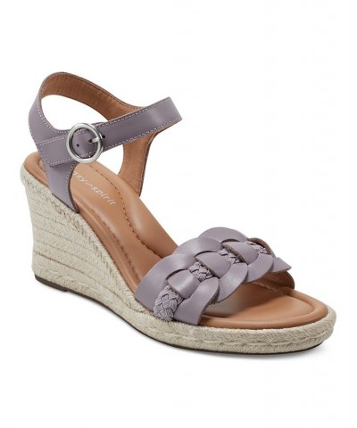 Women's Aisha Espadrille Wedge Casual Sandals Purple $47.96 Shoes