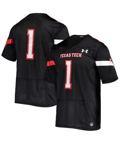 Men's 1 Black Texas Tech Red Raiders Team Premier Football Jersey $49.40 Jersey