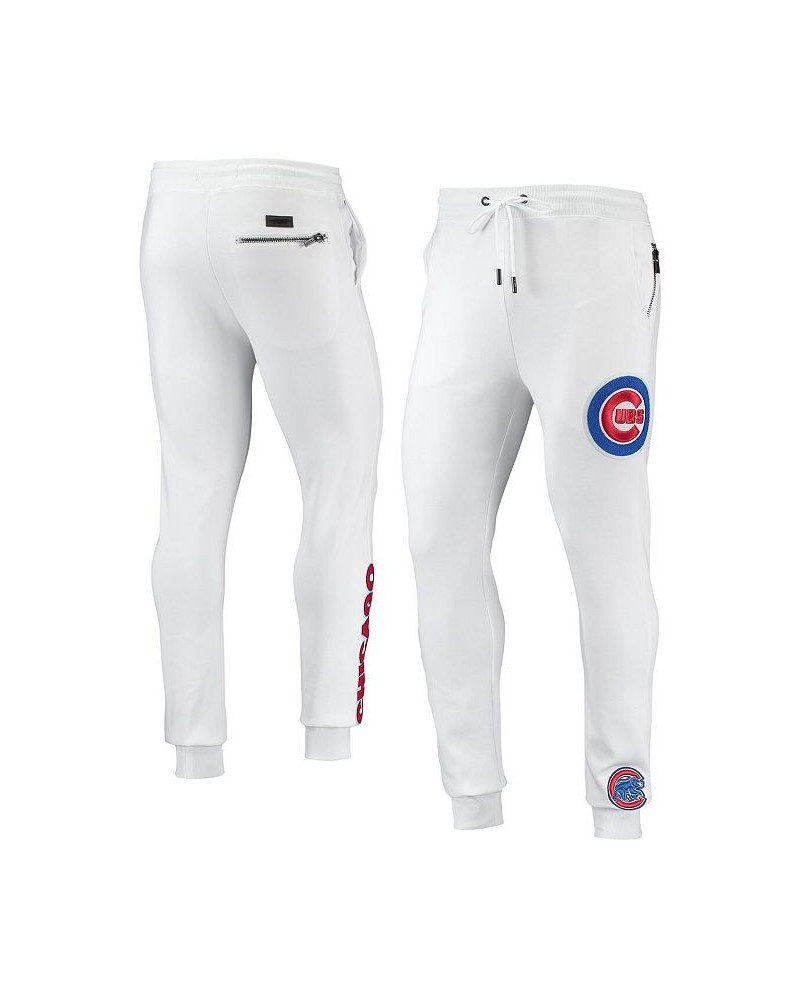 Men's White Chicago Cubs Team Logo Jogger Pants $58.80 Pants