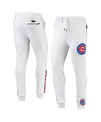 Men's White Chicago Cubs Team Logo Jogger Pants $58.80 Pants