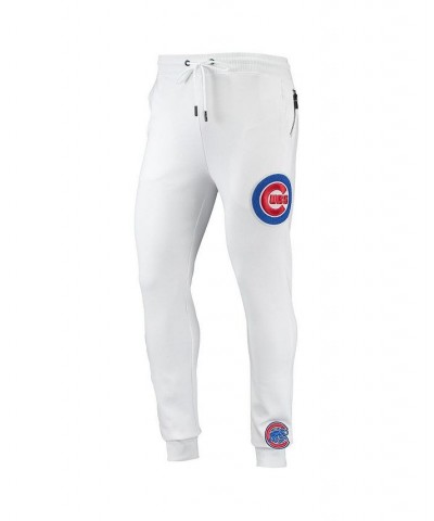 Men's White Chicago Cubs Team Logo Jogger Pants $58.80 Pants