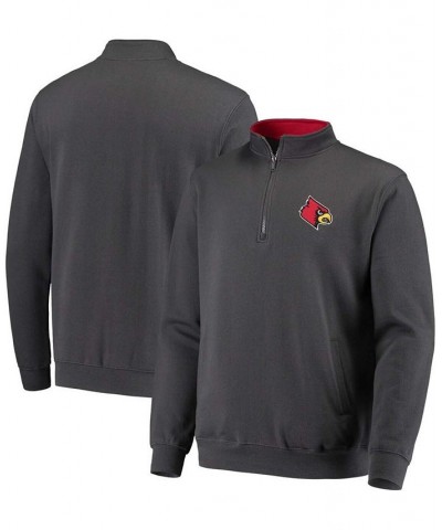 Men's Charcoal Louisville Cardinals Tortugas Logo Quarter-Zip Jacket $24.00 Sweatshirt