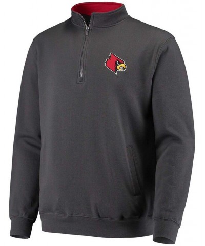 Men's Charcoal Louisville Cardinals Tortugas Logo Quarter-Zip Jacket $24.00 Sweatshirt