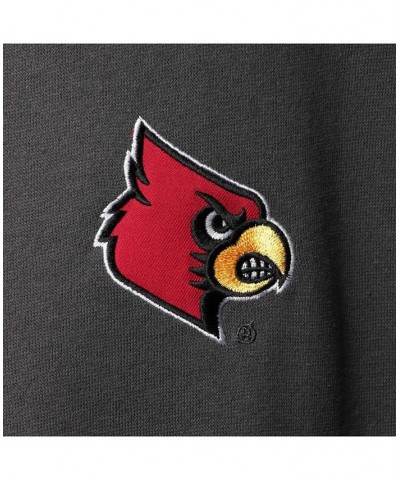 Men's Charcoal Louisville Cardinals Tortugas Logo Quarter-Zip Jacket $24.00 Sweatshirt