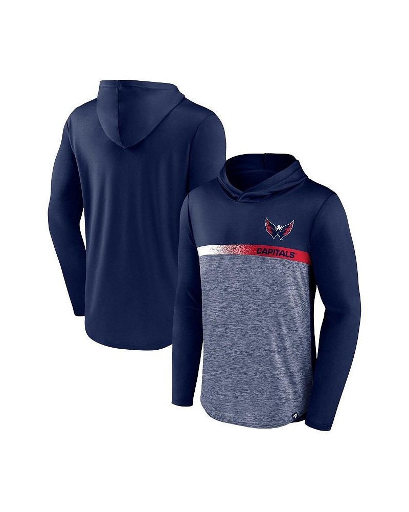 Men's Branded Navy Washington Capitals Podium Defender Pullover Hoodie $22.40 Sweatshirt