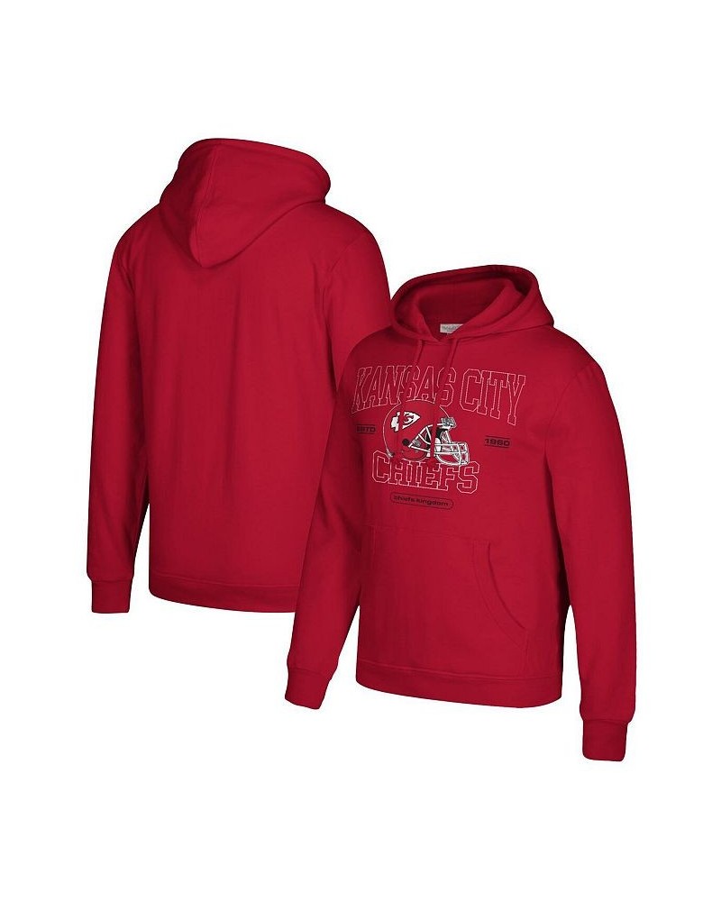 Men's Red Kansas City Chiefs Classic Helmet Pullover Hoodie $36.80 Sweatshirt