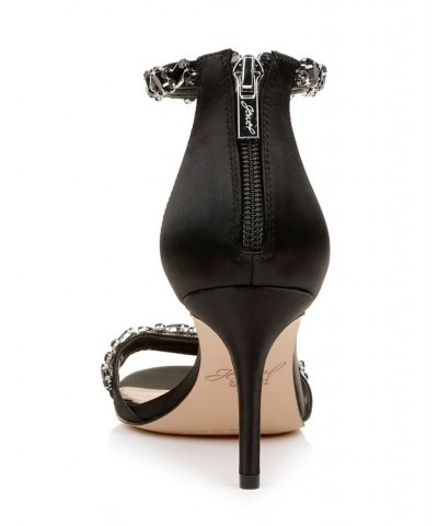 Caroline Embellished Ankle-Strap Evening Sandals Black $47.96 Shoes