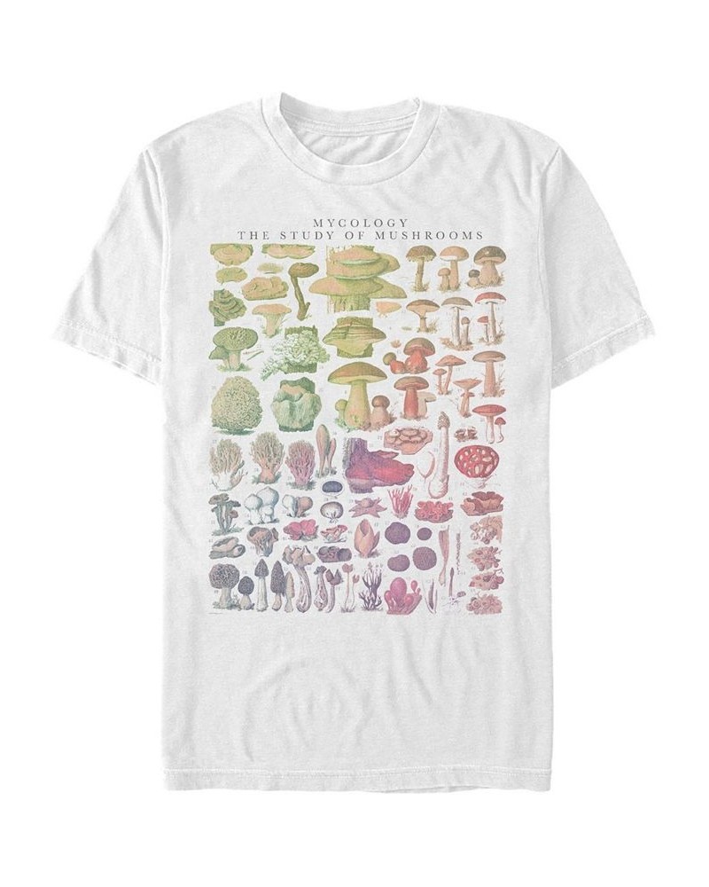 Men's Mushroom Studies Short Sleeve Crew T-shirt White $17.84 T-Shirts