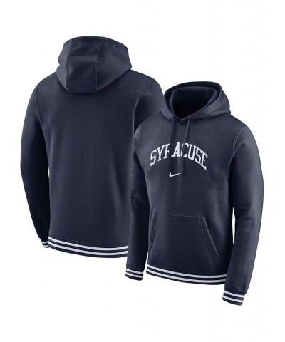 Men's Navy Syracuse Orange Sketch Retro Pullover Hoodie $36.00 Sweatshirt