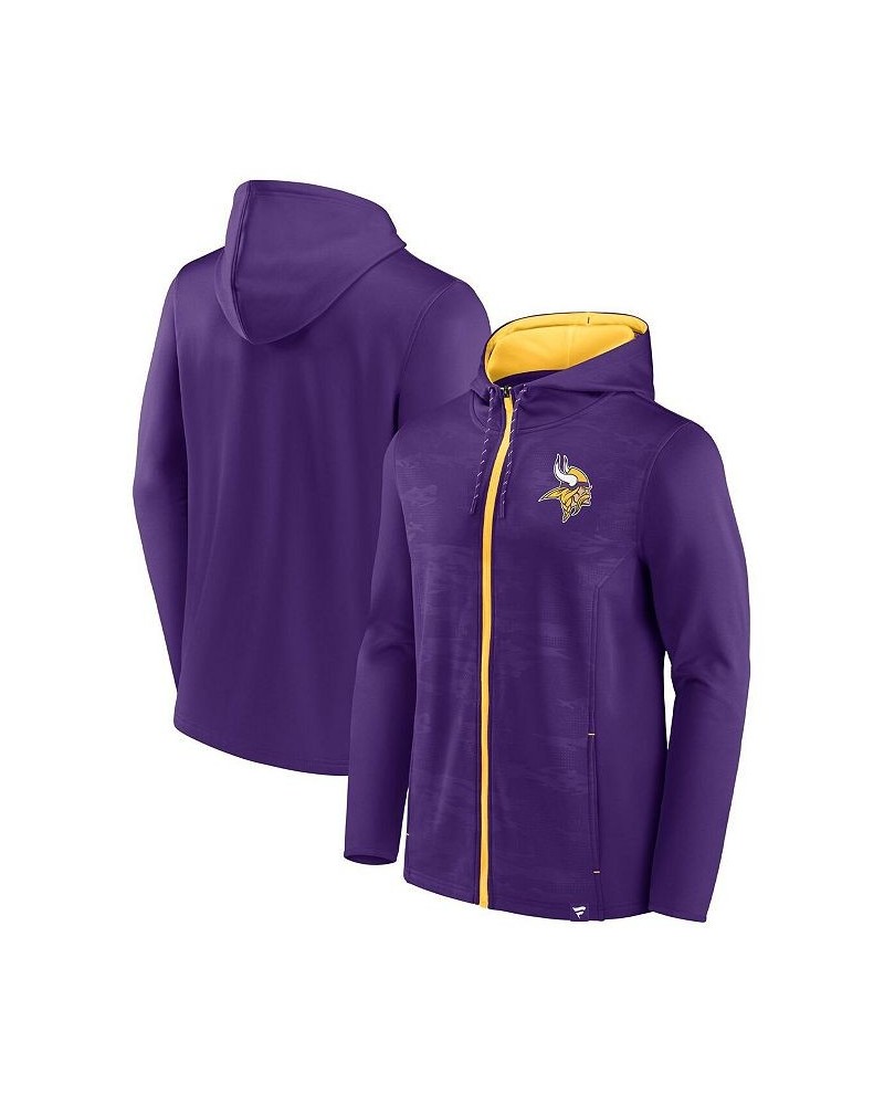 Men's Branded Purple, Gold Minnesota Vikings Ball Carrier Full-Zip Hoodie $38.25 Sweatshirt