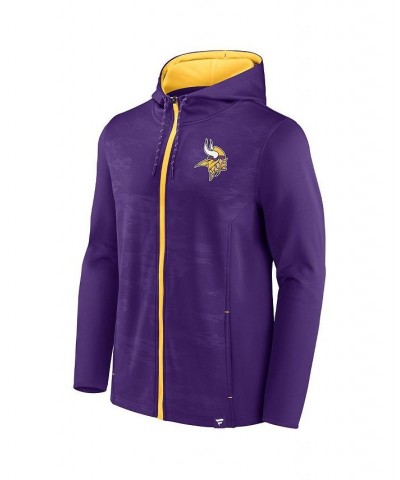 Men's Branded Purple, Gold Minnesota Vikings Ball Carrier Full-Zip Hoodie $38.25 Sweatshirt