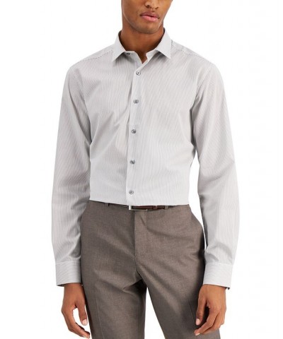 Men's Slim Fit Stripe Dress Shirt PD02 $12.60 Dress Shirts