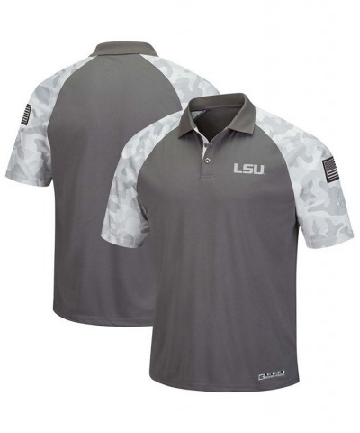 Men's Gray, Camo LSU Tigers OHT Military-Inspired Appreciation Raglan Zoomie Polo Shirt $32.39 Polo Shirts