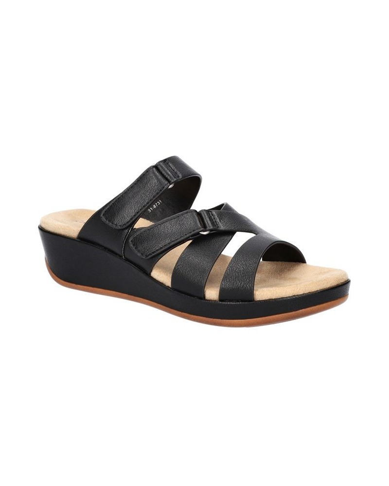 Women's Koda Wedge Sandals Black $33.60 Shoes