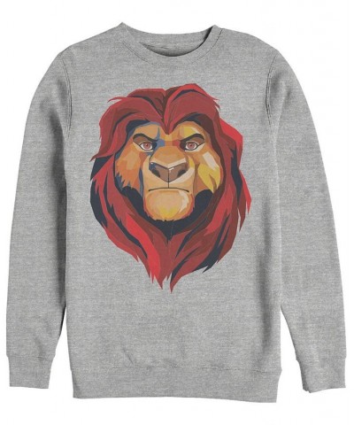 Disney Men's Lion King Mufasa Geometrics, Crewneck Fleece Gray $24.20 Sweatshirt