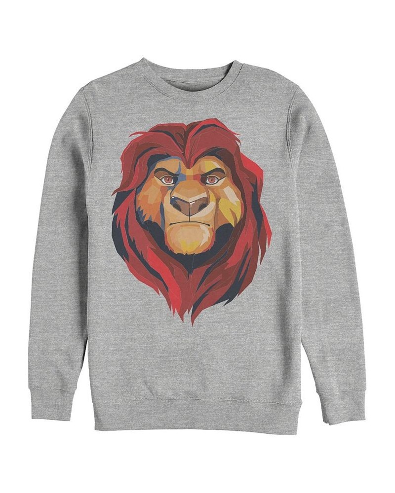 Disney Men's Lion King Mufasa Geometrics, Crewneck Fleece Gray $24.20 Sweatshirt