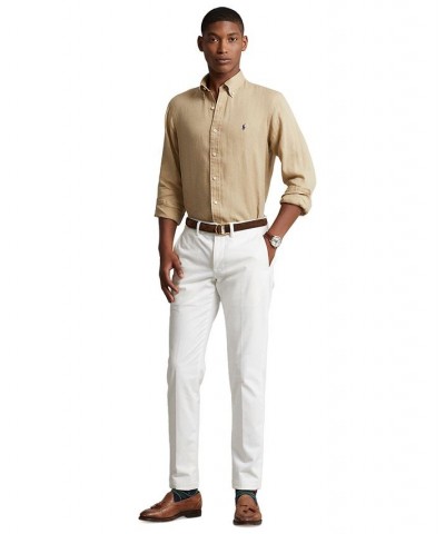 Men's Classic-Fit Linen Shirt Tan/Beige $56.24 Shirts