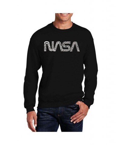 Word Art Worm Nasa Crewneck Sweatshirt Black $29.49 Sweatshirt