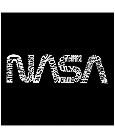 Word Art Worm Nasa Crewneck Sweatshirt Black $29.49 Sweatshirt