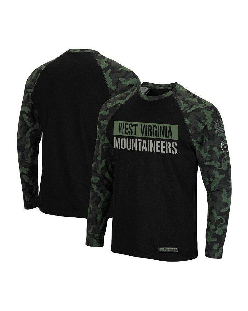 Men's Black, Camo West Virginia Mountaineers OHT Military-Inspired Appreciation Big & Tall Raglan Long Sleeve T-shirt $31.79 ...