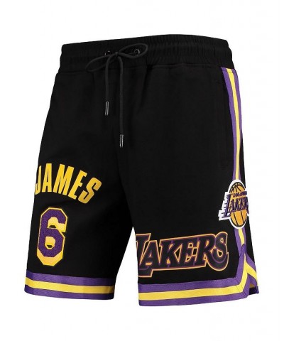 Men's LeBron James Black Los Angeles Lakers Player Replica Shorts $36.80 Shorts