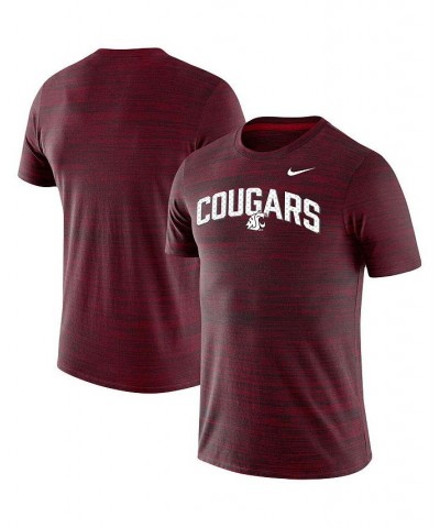 Men's Crimson Washington State Cougars Sideline Velocity Performance T-shirt $26.49 T-Shirts