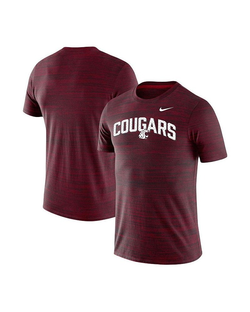 Men's Crimson Washington State Cougars Sideline Velocity Performance T-shirt $26.49 T-Shirts