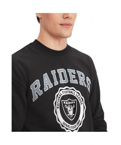 Men's Black Las Vegas Raiders Ronald Crew Sweatshirt $35.00 Sweatshirt