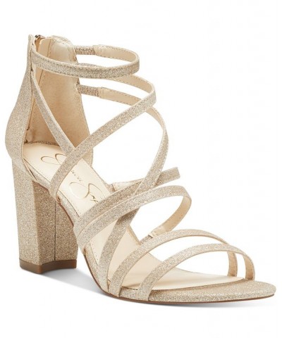 Women's Stassey Strappy Block Heel Dress Sandals Tan/Beige $36.34 Shoes