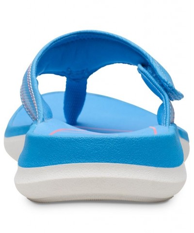 Women's Cloudsteppers Glide Post Comfort Sandals Blue $34.45 Shoes