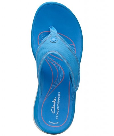 Women's Cloudsteppers Glide Post Comfort Sandals Blue $34.45 Shoes