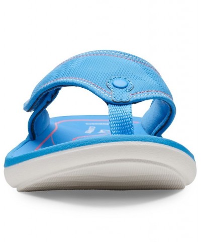 Women's Cloudsteppers Glide Post Comfort Sandals Blue $34.45 Shoes