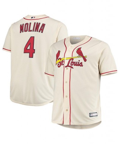 Men's Yadier Molina Cream St. Louis Cardinals Big and Tall Replica Player Jersey $55.90 Jersey