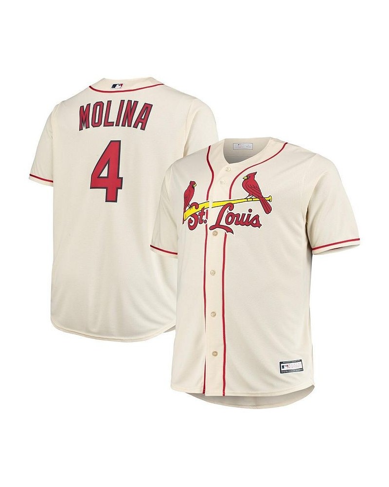 Men's Yadier Molina Cream St. Louis Cardinals Big and Tall Replica Player Jersey $55.90 Jersey