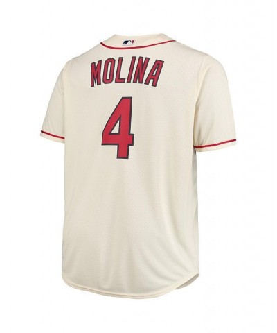 Men's Yadier Molina Cream St. Louis Cardinals Big and Tall Replica Player Jersey $55.90 Jersey