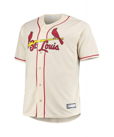 Men's Yadier Molina Cream St. Louis Cardinals Big and Tall Replica Player Jersey $55.90 Jersey