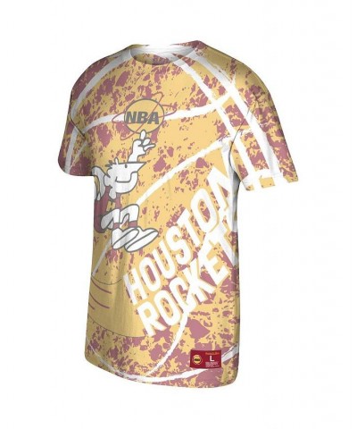 Men's Gold Houston Rockets Hardwood Classics Jumbotron T-shirt $26.00 T-Shirts