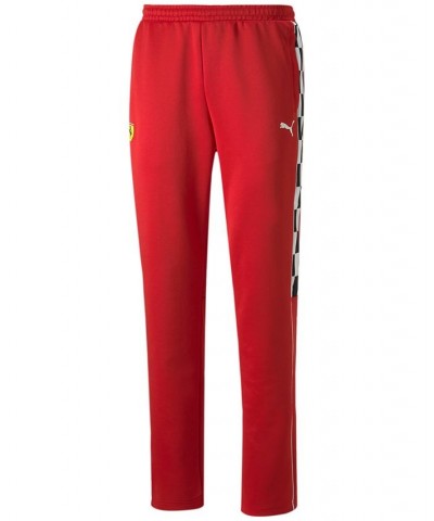 Men's Ferrari Race MT7 Contrast Piping Track Pants Red $46.00 Pants