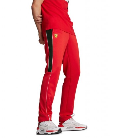 Men's Ferrari Race MT7 Contrast Piping Track Pants Red $46.00 Pants